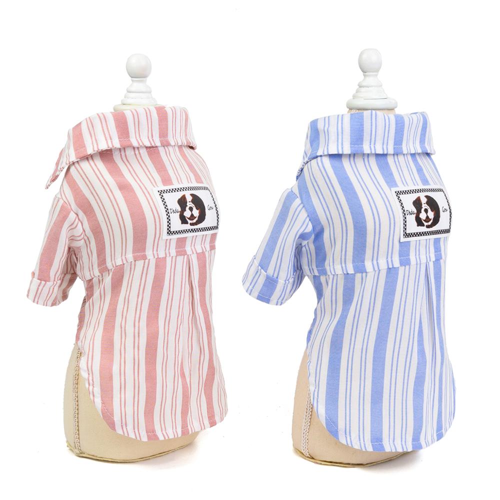 Dog Cat Shirt T-shirt Striped Pet Puppy Spring/Summer Apparel 2 Colours 5 Sizes