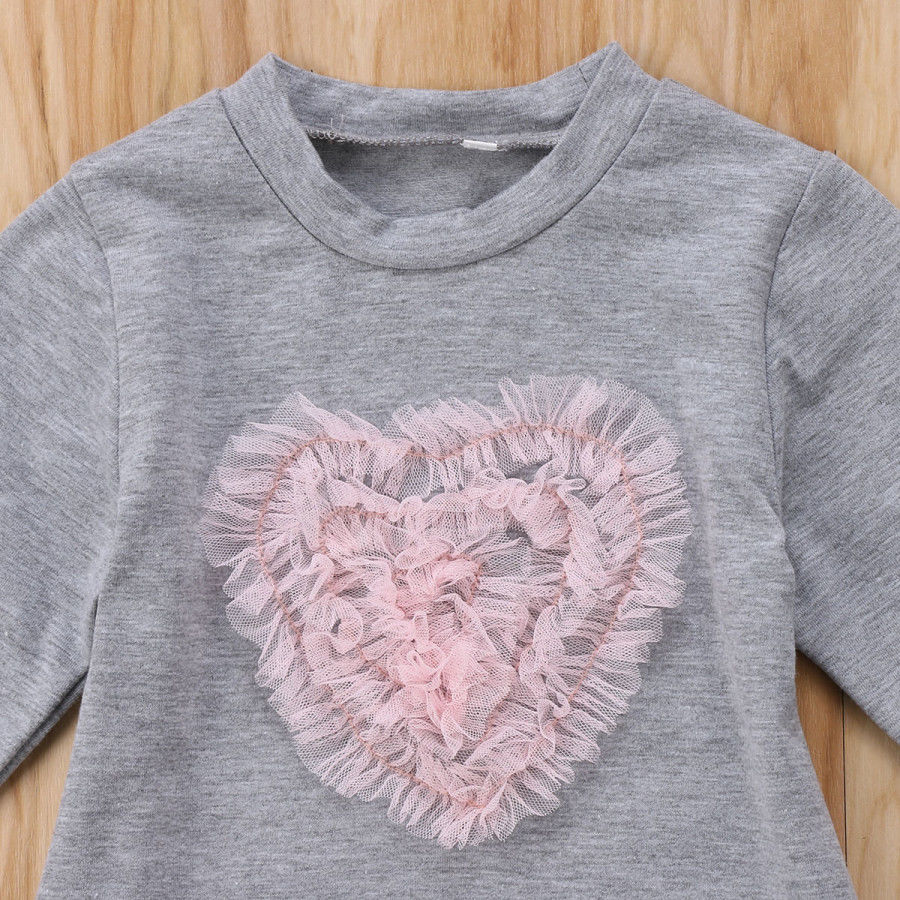 Robe Tutu en dentelle pour bébé fille, sweat-shirt à manches longues en Tulle, vêtements pour enfants