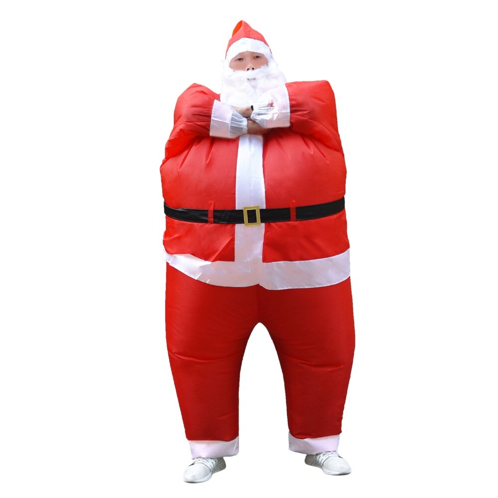 Inflatable Santa Claus Costume Halloween Costumes for Adult Christmas Party Fancy Dress Outfit Father Christmas Cosplay Disfrace
