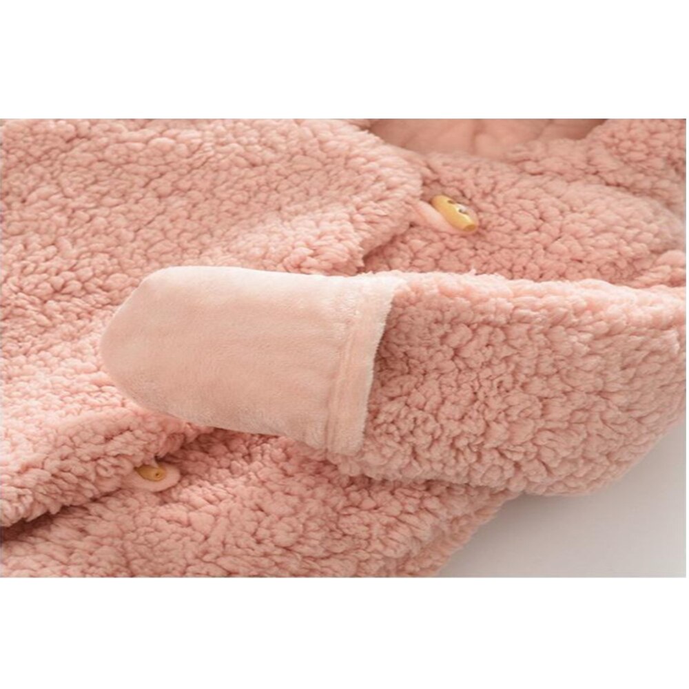 Mudkingdom Baby Clothes Long Sleeve Autumn Winter Ear Hooded Baby Boys Girls Jackets Fleece Thick Warm Outerwear Baby Coats