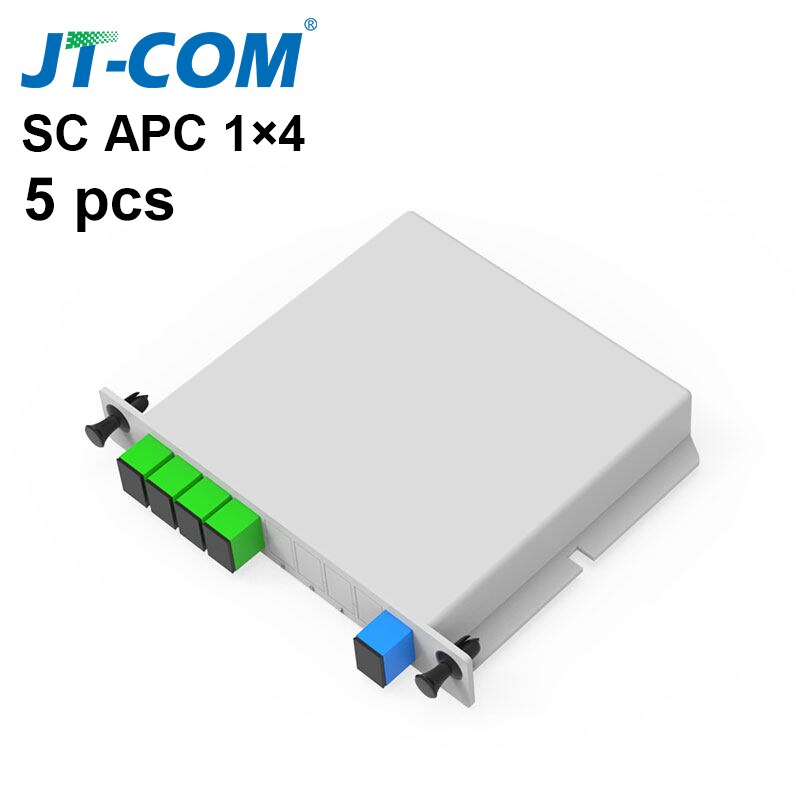 PLC Cassette Insertion Type SC APC 1x4 Fiber Optic Splitter 1x8 SC UPC Fiber Optical Box FTTH 1x16 PLC Splitter box: 1x4 SC APC 5pcs