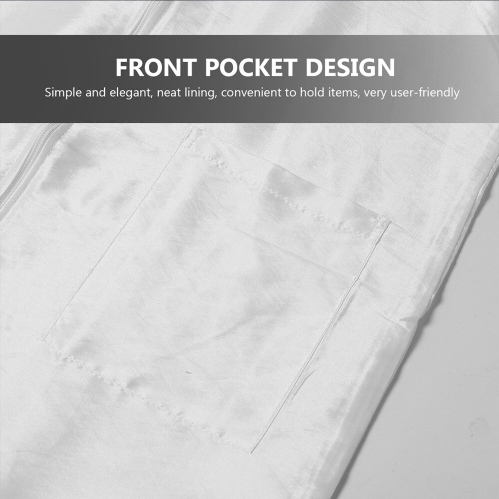 Waterproof Hairdresser Uniform Beauty Technician Overalls Salon Suit Hair Dyeing Clothes (White Size M)