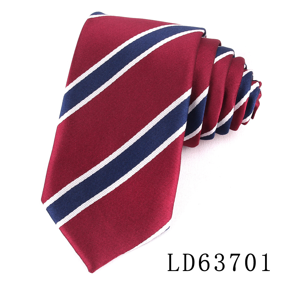 Cravates Jacquard à Carreaux pour Homme et Femme, en Polyester, Rayé, pour Mariage, Business, pour Adulte, Slim,: WHITE