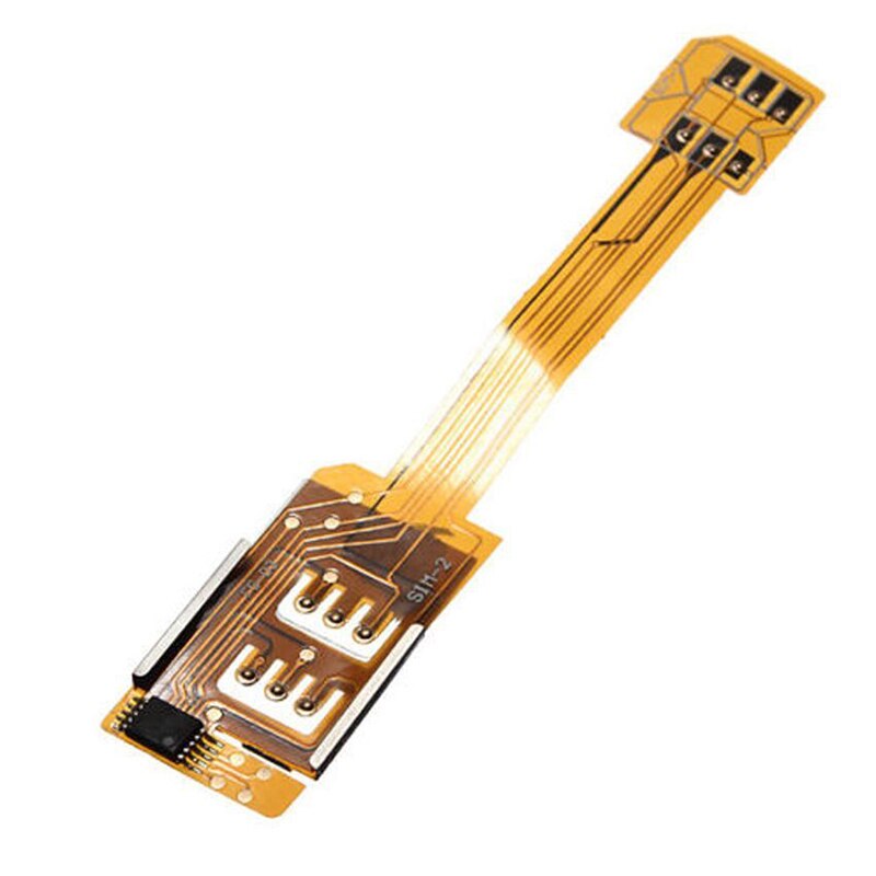 1PC Dual SIM Card Adapter Converer For iPhone 5 5S 5C Portable Single Standby Flex Cable Ribbon Smartphone SIM Card