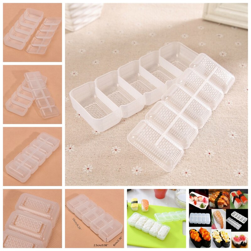 Japan Nigiri Sushi Mold Rice Ball 5 Rolls Maker Non Stick Press Bento Tools