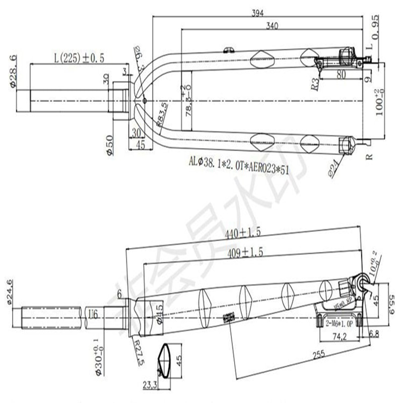 PASAK Vélo Dur Fourche 26 "27.5" 29 "en aluminium montagne vtt vélo vélo de route fourche rigide P32 modèle De Frein À Disque Composant
