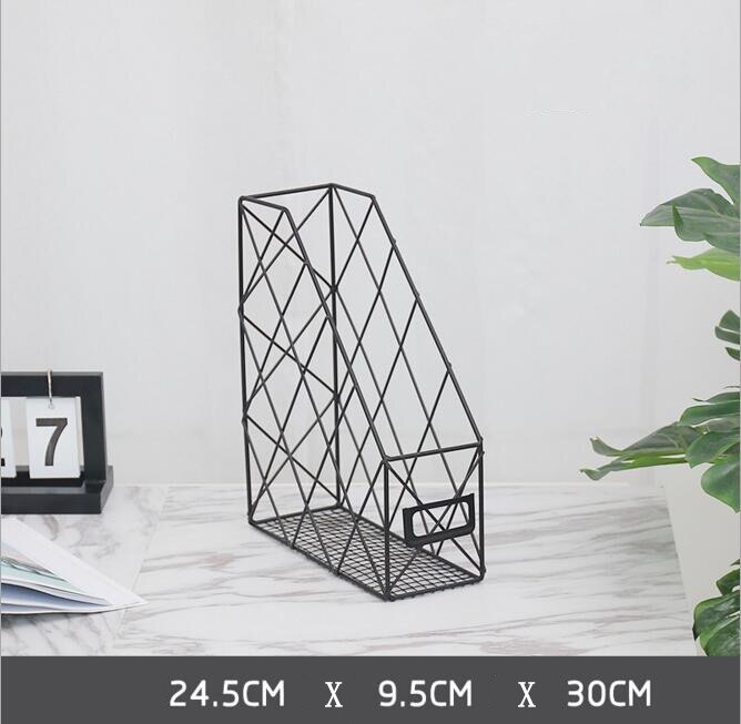 Luksus metall bokhylle magasin holder kontor skrivebord arrangør bokstøtter hjem aviser hylle samling dekorasjon dokumenthylle: A2