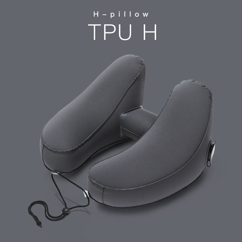 Almohadas inflables para dormir en forma de H, almohada de viaje para cuello, reposacabezas, cojín corporal para coche, avión, oficina, siesta: C1