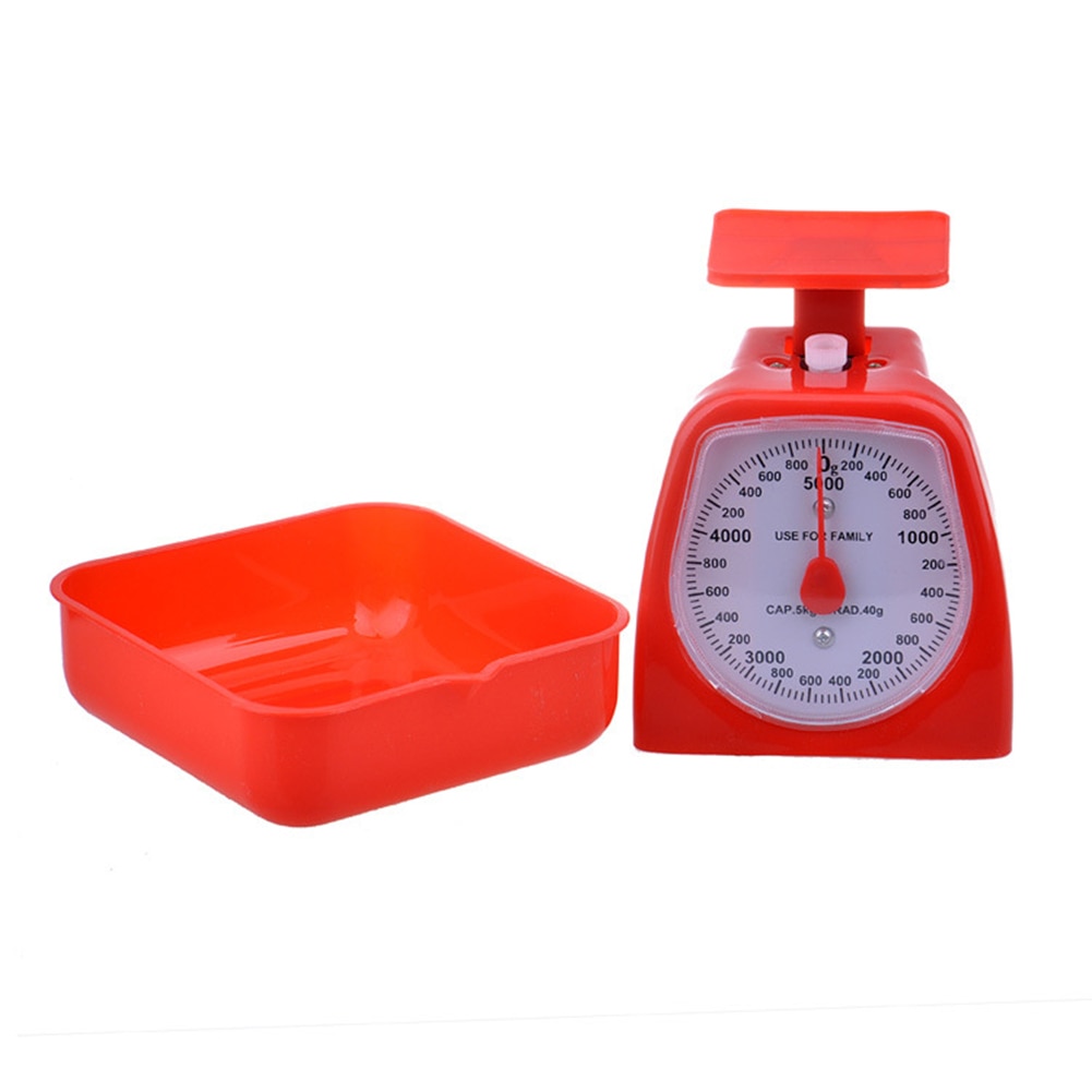 3/5kg Mechanical Kitchen Detachable Tray Vegetable Dial Cooking Weighing Scale