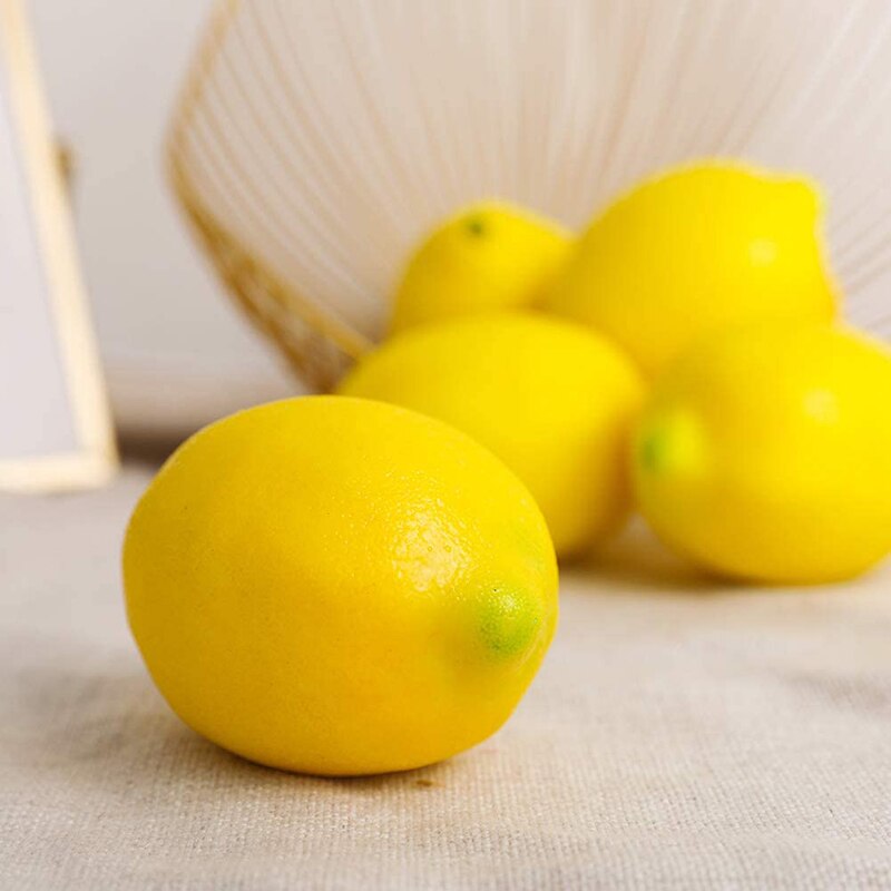 frutas artificiales limones artificiales ideales para la decoración del hogar, fiestas y escaparates
