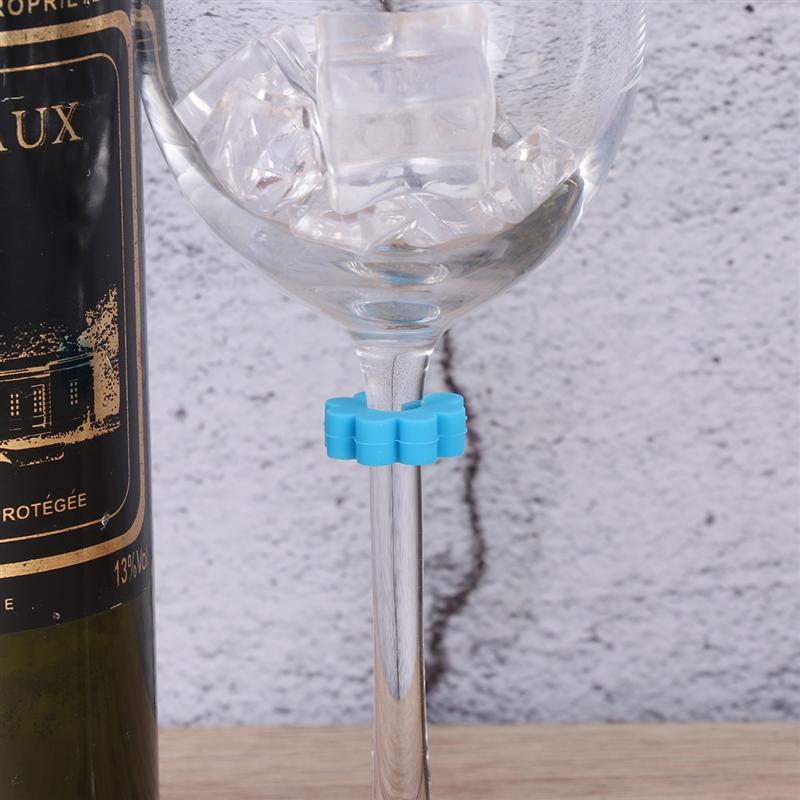 2 Packs Wijnglas Marker C-Vormige Siliconen Creatieve Leuke Beker Teken Cup Identifier Voor Martini Champagne Cocktails