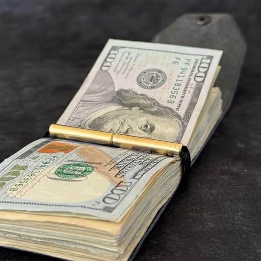 Handliche Leder-Geldbörse, schneller Barzugang, Geldhalter, Tasche, Geldbörse, Geldbörse, Organizer, Geldbörse, Aufbewahrungstasche