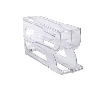 Caja de almacenamiento de huevos deslizante, puerta lateral para refrigerador, bandeja para huevos, lado del refrigerador, gran capacidad, ahorro de espacio para cocina, caja de almacenamiento de huevos: Azul