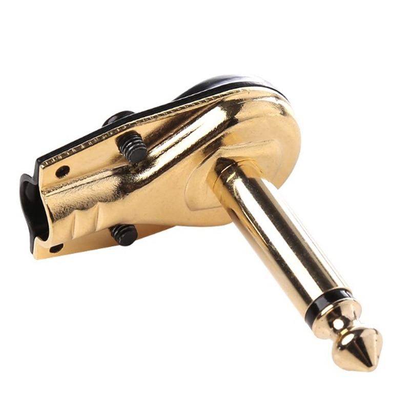 -6.35mm Right Angle Mono Electric Guitar Plug 90 Degree Elbow Sophomore Core o Microphone Amplifier Connector(5PCS)