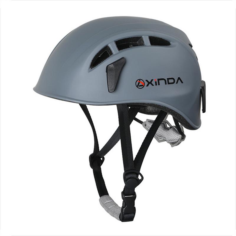 Unisex Outdoor Rock Climbing Helmet Outdoor Sports Safety Equipment Helmet Caving Rescue Mountaineering Protected Helmet: Gray