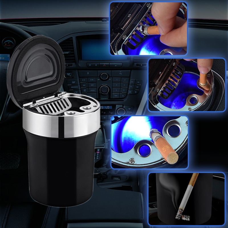 Lentai voor ford focus 2, fiesta ranger, mondeo  mk4, fiat 500 punto, infiniti 2 1pc zwarte auto led-asbak 3 mk2 auto kompas led-lamp