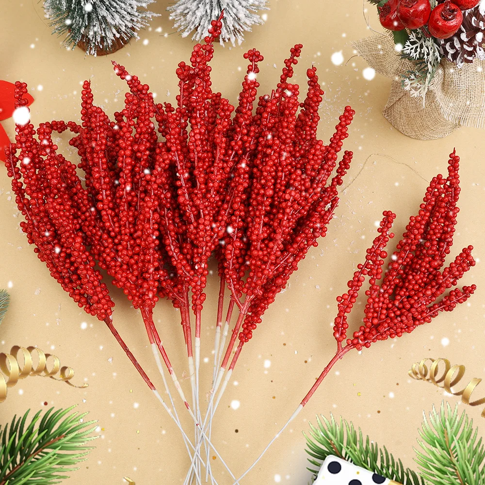 Weihnachten rot Beeren zweige knstliche Stechpalm...  Grandado