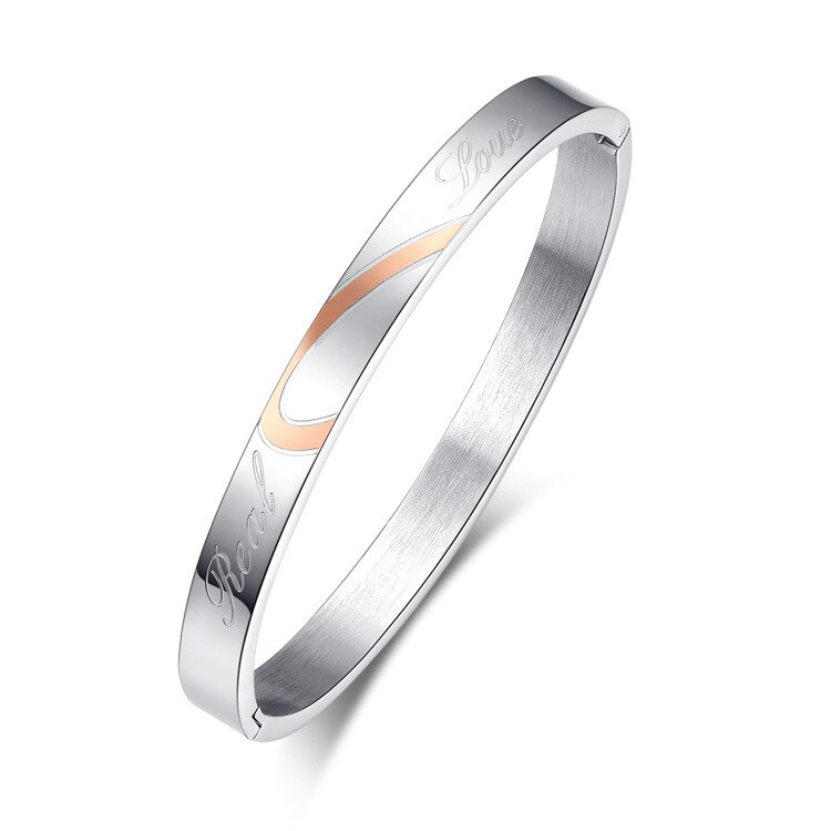 Amor real casal pulseiras de jóias de aço inoxidável encantos amantes presente metade coração quebra-cabeça pulseira jóias de casamento
