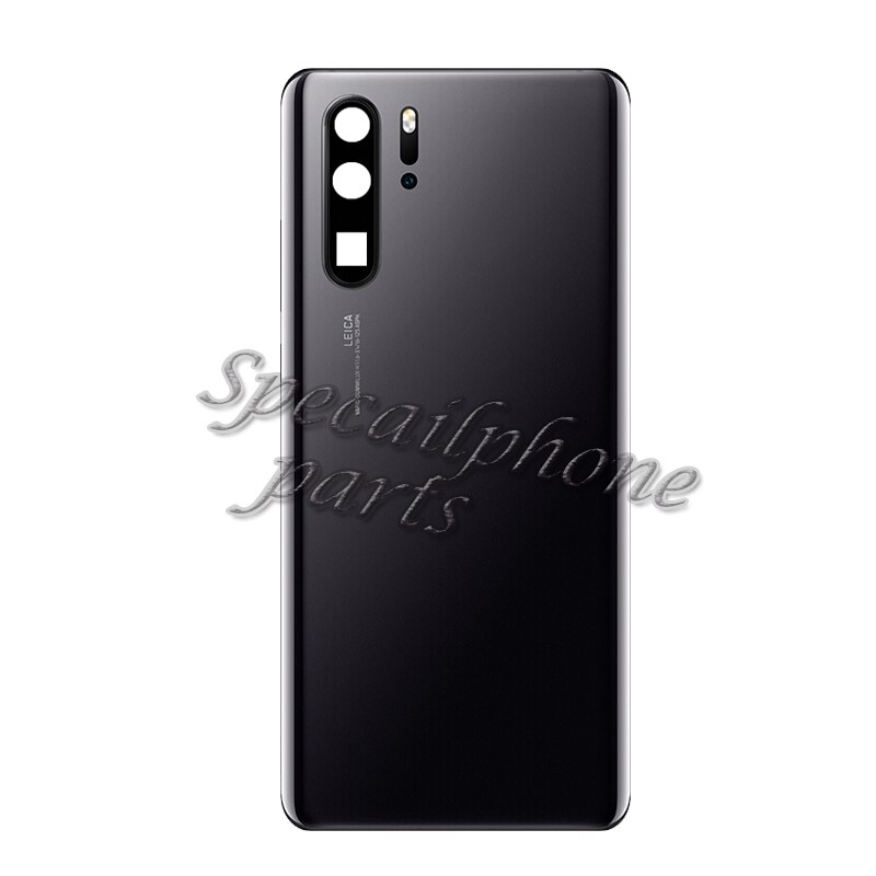 Back Cover Voor Huawei P30 Pro Achter Behuizing Deur Batterij Cover Voor VOG-L29 VOG-L09 VOG-L04 Terug Behuizing Met Camera Lens glas: Black