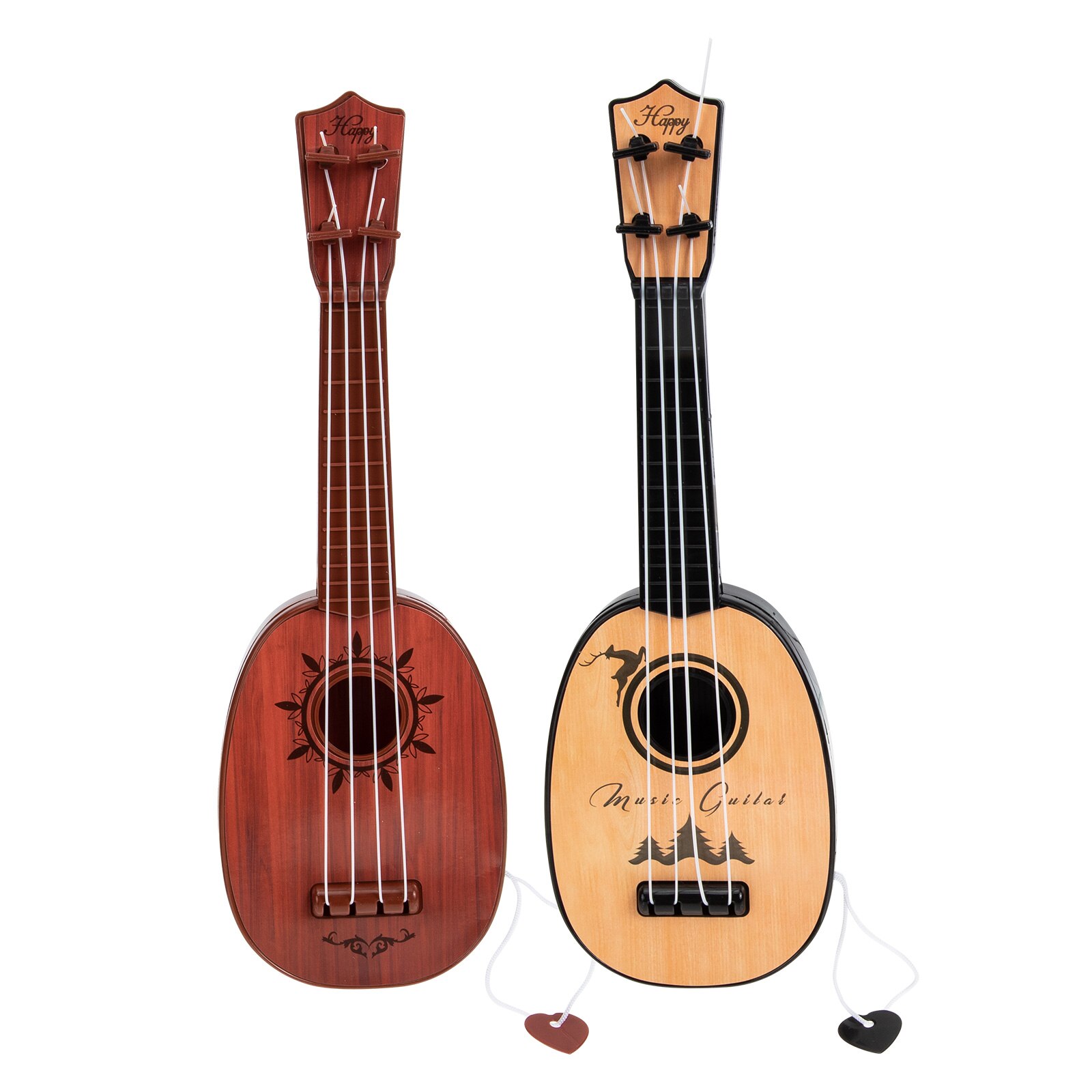 2Pcs Early Learning Ukulele Educational Instrument Mini Ukulele Kid Plaything: Default Title
