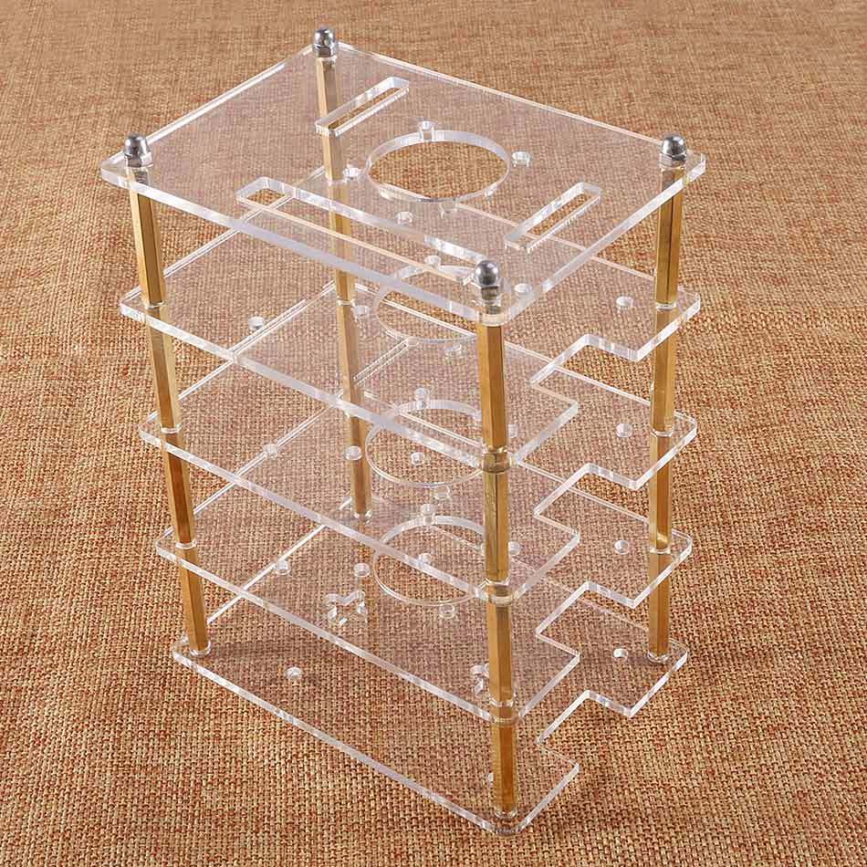 Framboesa pi 3 4 caso 1- 4 camada multi camada acrílico pilha escudo/gabinete para raspberry pi 3 4 modelo b/3b +/3b: Default Title