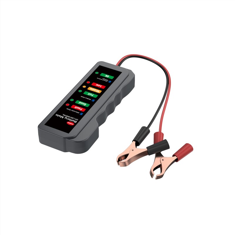 Car Battery Tester Mini 12V Battery Tester Car Diagnostic Tool Digital Alternator Tester 6 LED Lights Display Repair Tool