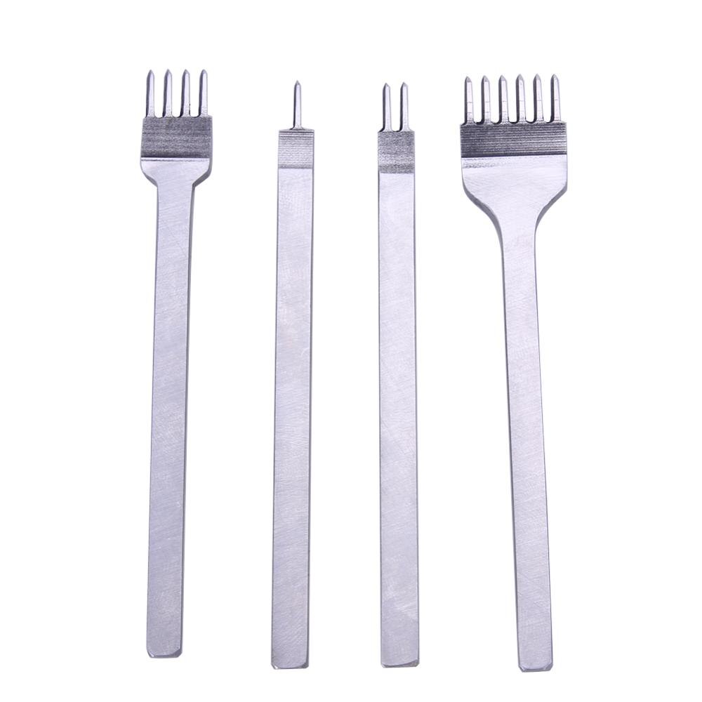 4 sztuk/partia diy narzędzia kaletnicze 3/4/5/6mm skóra dziurkacze kaletnicze dziurkacz narzędzie 1 2 4 6 ząb narzędzia dla skórzany pas: 4mm