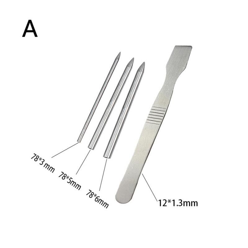 Stainless Steel Parachute Cord Bracelet Lacing Stitching Needles Set Kit Steel DIY Braided Parachute Cord Needles Tool: 02