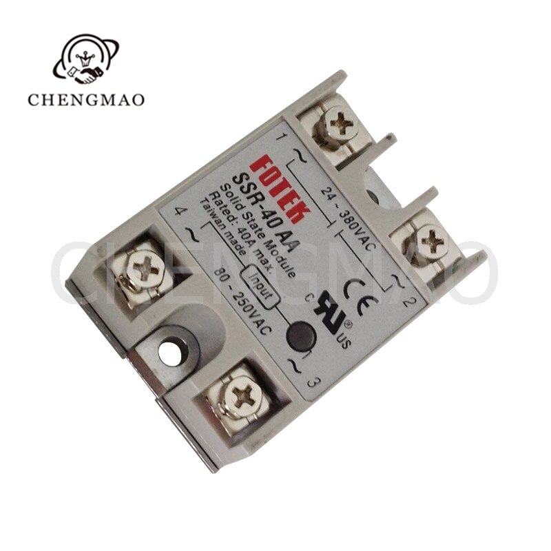 SSR40AA SSR10AA SSR25AA Ac Fotex Controle Ssr Wit Shell Eenfase Solid State Relais Met Plastic Cover
