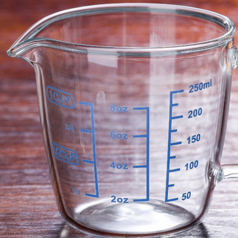 Heat Resistant Glass Measuring Cup Scale Marking Cup Microwave Measuring Cup with Lid
