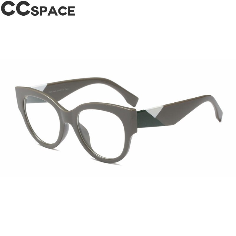 45636 retro runda glasögon bågar kvinnor cat eye stilar optiska datorglasögon: C1 grå klar