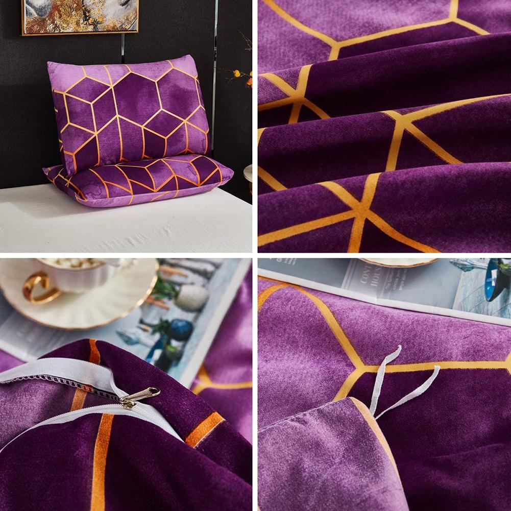 Geometrische Plaid Dekbedovertrek Nordic King Size Beddengoed Kits Dubbele Koningin Dekbedovertrekken Kussensloop Zonder Laken 220*240Cm