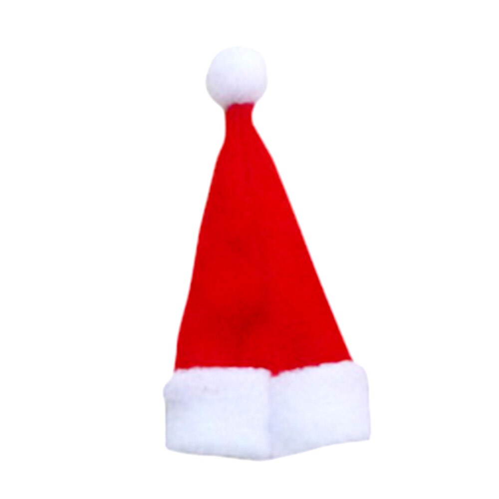 2 stuks kerstboomtop, kerstmanhoed, bekerhoed, 10*5.5 cm mini-kerstmanhoezen, kerstdecoratie, wijnfleshoezen