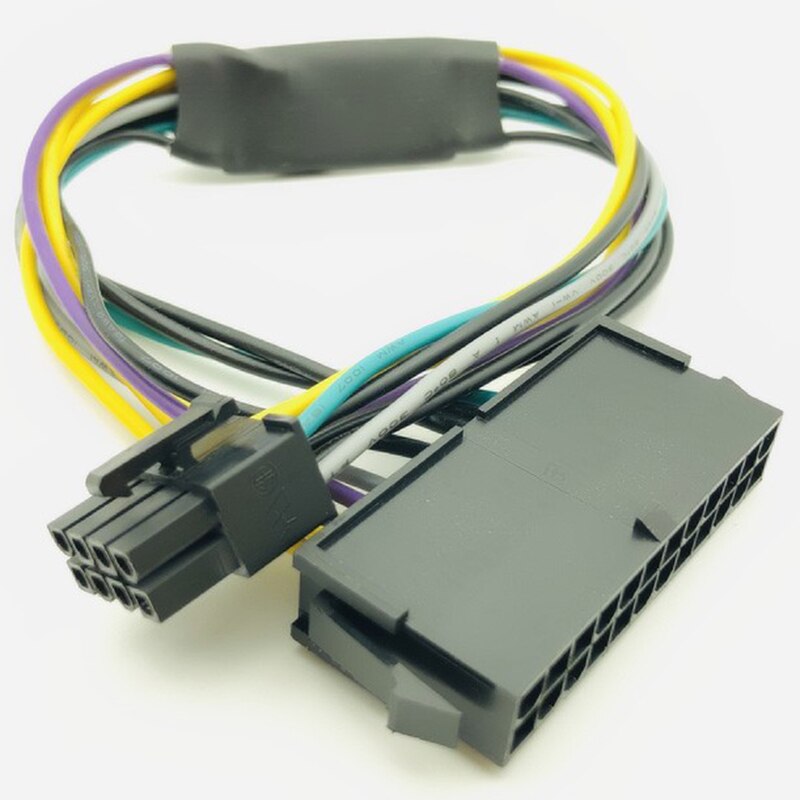 24 pin  to 8 pin atx psu strømadapterkabel til dell optiplex 3020 7020 9020 precision  t1700 12- inch (30cm)