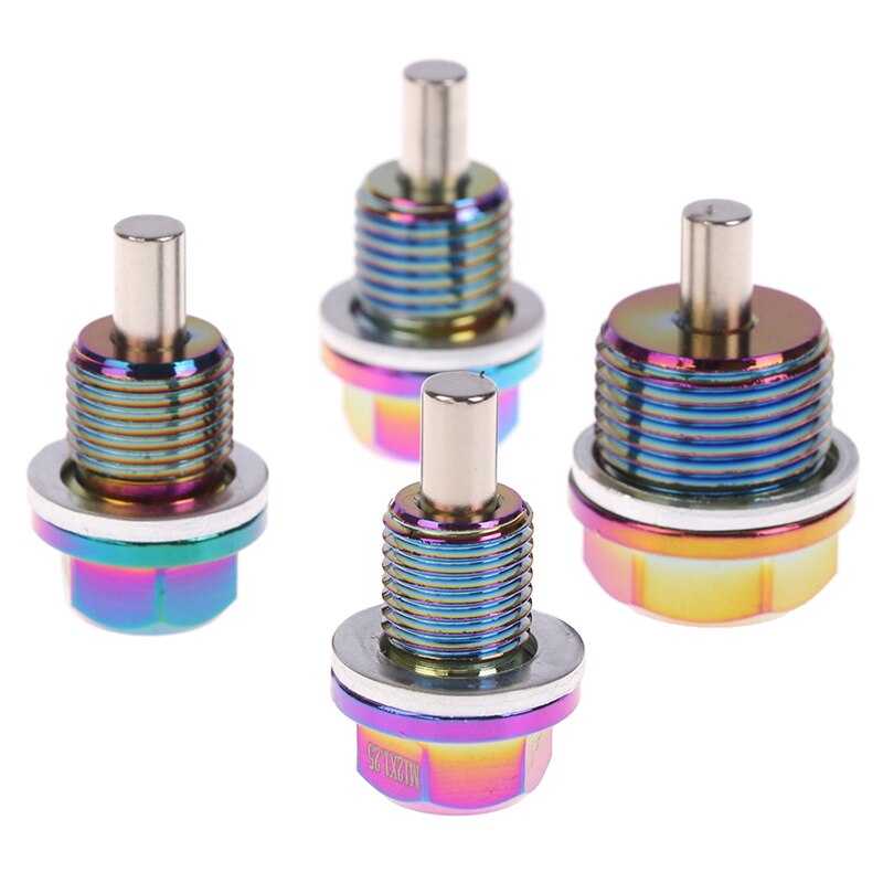 1PC Oil Drain Plug Bolt Chrome Aluminium Alloy Magnetic Oil Drain Bolt Oil Sump drain plug nut Oil Drain Plug M12 M14 M16 M20