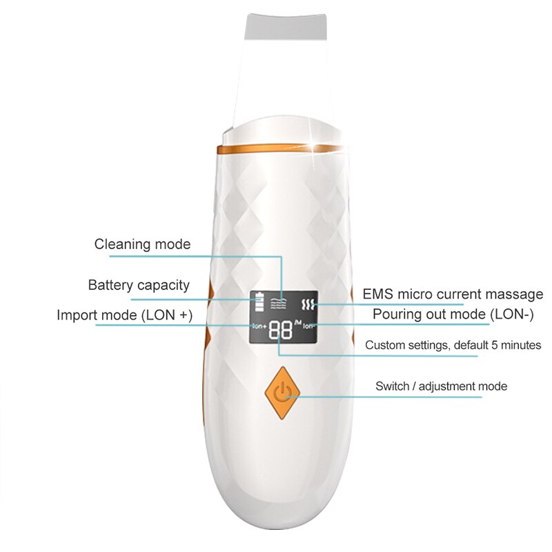 Verwarmend kompres en schepmachine, ultrasone schoonheidsbehandeling, introductie van ionen in een mee-eter poriënreinigingsinstrument