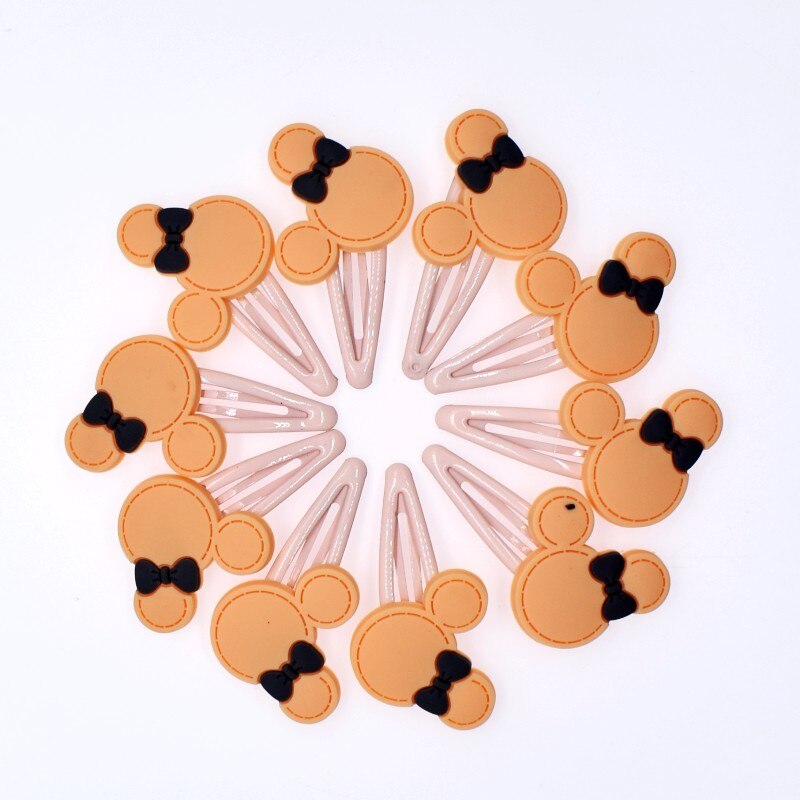 10 stuks schattige meisjes haarspelden in de vorm van een muis en een konijntje in de vorm van een kinderhaaraccessoire, haarspeldjes en haarclips, souvenir: 14