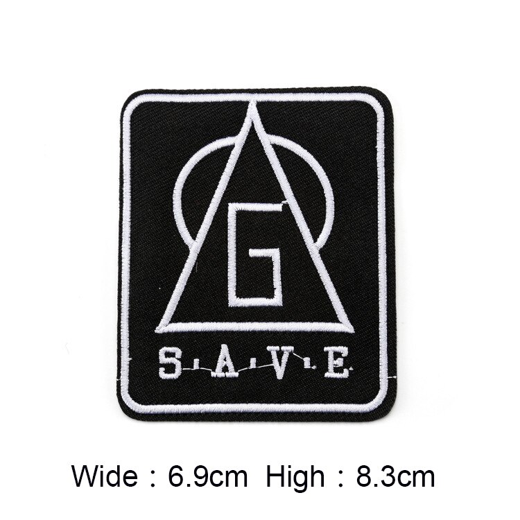 Computer embroidery black and white patch patch clothing accessories badge computer embroidery patch cloth: 19
