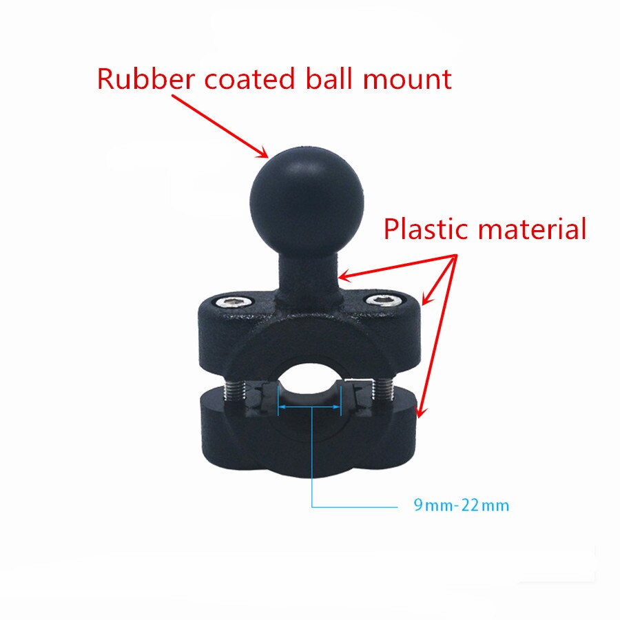 Jadkinsta Ball Head Black Phone GPS Holder Mount Motorcycle Base with 10mm Hole autocycle Stand for Gopro Xiaomi for iPhone: G