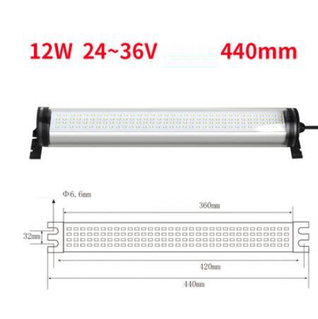 LED CNC machine tool lamp Tri-proof light(Waterproof, explosion-proof and dustproof: 12W24-36V
