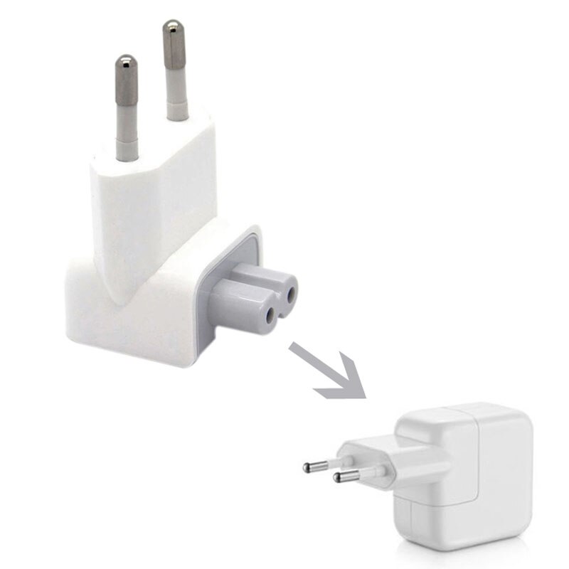 1 pcs Portable US to EU Plug Travel Charger Converter Adapter for Apple MacBook Pro / Air / iPad/ iPhone Power Adapter