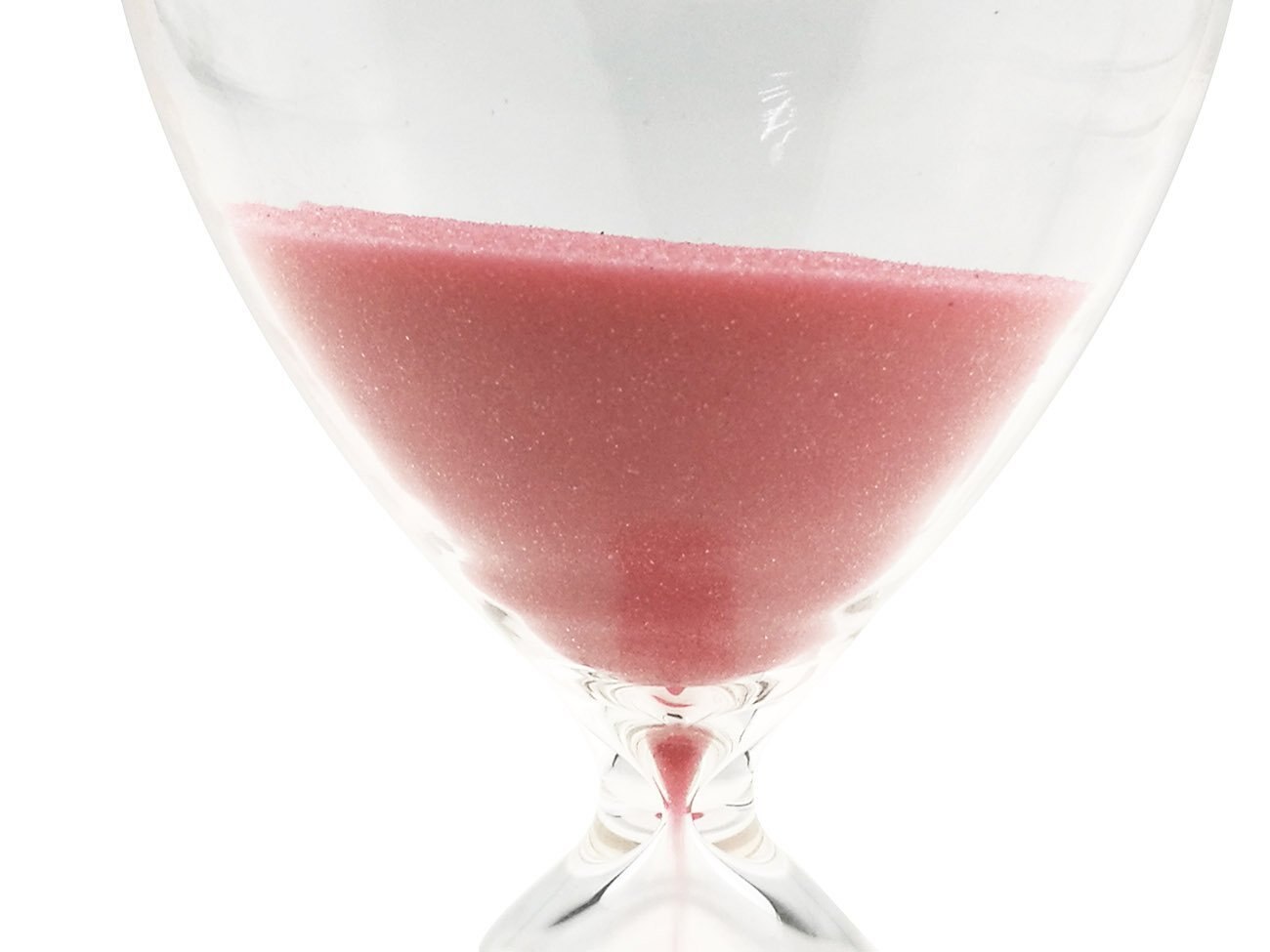 Stort farverigt sandglas sandglas timeglas timer klart glat glas hjemmebord indretning jul fødselsdag (pink , 10