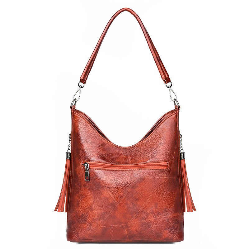 Vrouwen Emmer Bag Vrouwelijke Schoudertassen Grote Maat Vintage Zachte Patchwork Leer Dame Cross Body Handtas Voor Grote Vrouwen Hobos tas