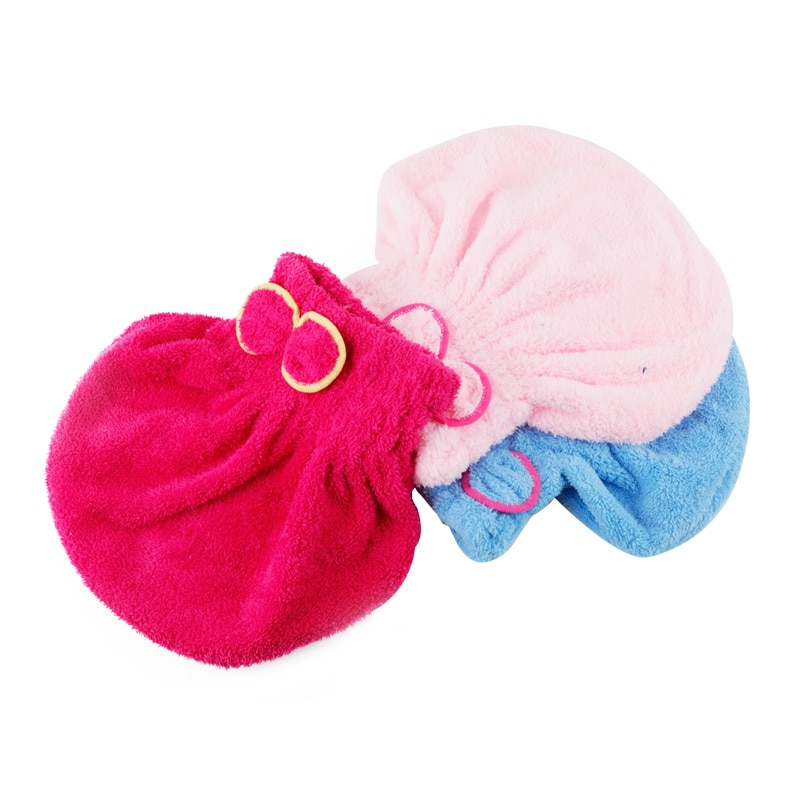 Microfiber Shower Caps Bath Cap Turban Solid Quickly Dry Hair Hat Women Cap Bath Drying Towel Head Wrap Hat Bathroom Accessories