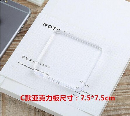 PAPERMANIA Clear Acrylic Stamp Block Rubber Mount Acrylic Clear Block Rubber Stamp Base: C