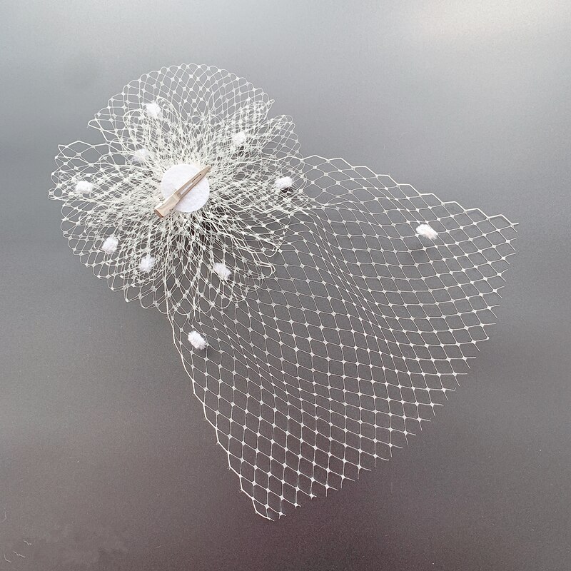 Neue Weiß Elfenbein Braut Netz Vogelkäfig Schleier charmant Hochzeit Schleier Hüte Fascinator Gesicht Schleier mit Kamm