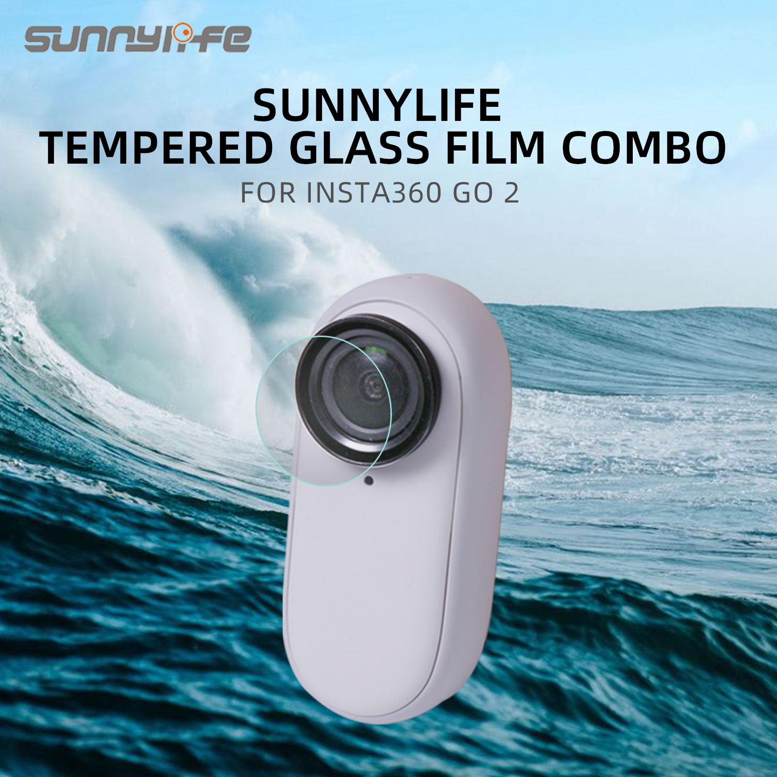 Sunnylife 2 Sets Hd Gehard Glas Film Lens Protector Krasvast Accessoires Voor Insta360 Gaan 2 Camera Accessoires