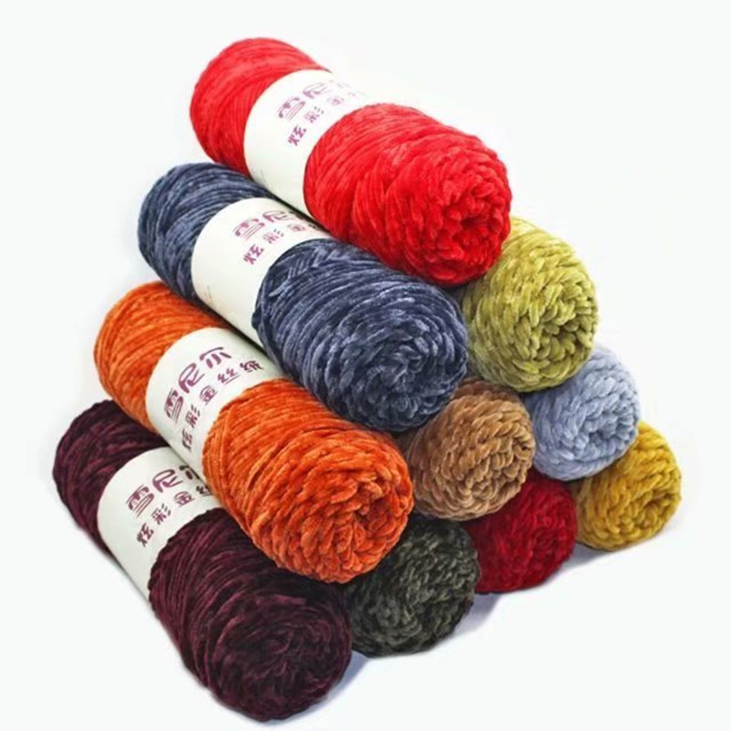 5 Ballen/Lot 500G Chenille Garen Pleuche Wol Bal Coral Fleece Sjaal Handgemaakte Diy Kintting Geweven Gehaakte Trui zacht Garen Bal