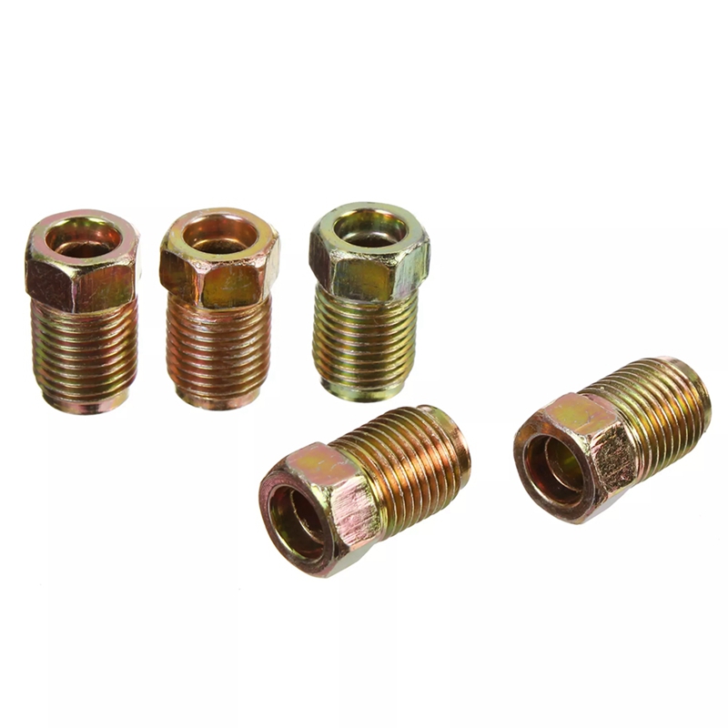 50 pcs male/female end union brake pipe screw nuts  m10 x 1mm 3/16 inch od copper brake pipes line pipe fittings metric