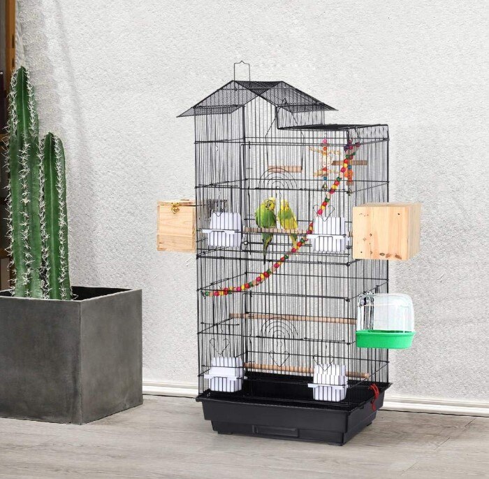 Moderne Vogelnest Vogelkooi Carbon Staal Ei Kooi Vogel Huis Outdoor Decoratieve Opknoping Parrot Nest Huizen Huisdier Vogels Slaapkamer hwc